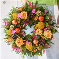 Vibrant Fresh Flower Wreath 