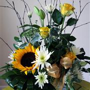 Sunflower Flower Basket